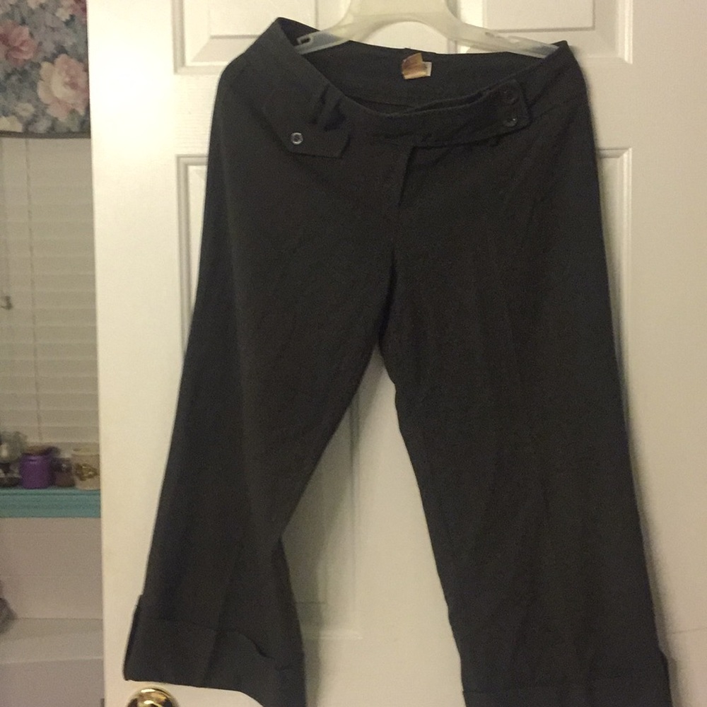 Gray Crop Pants